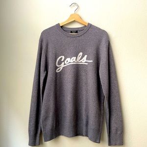 Gray GOALS Graphic Sweater (Forever 21)